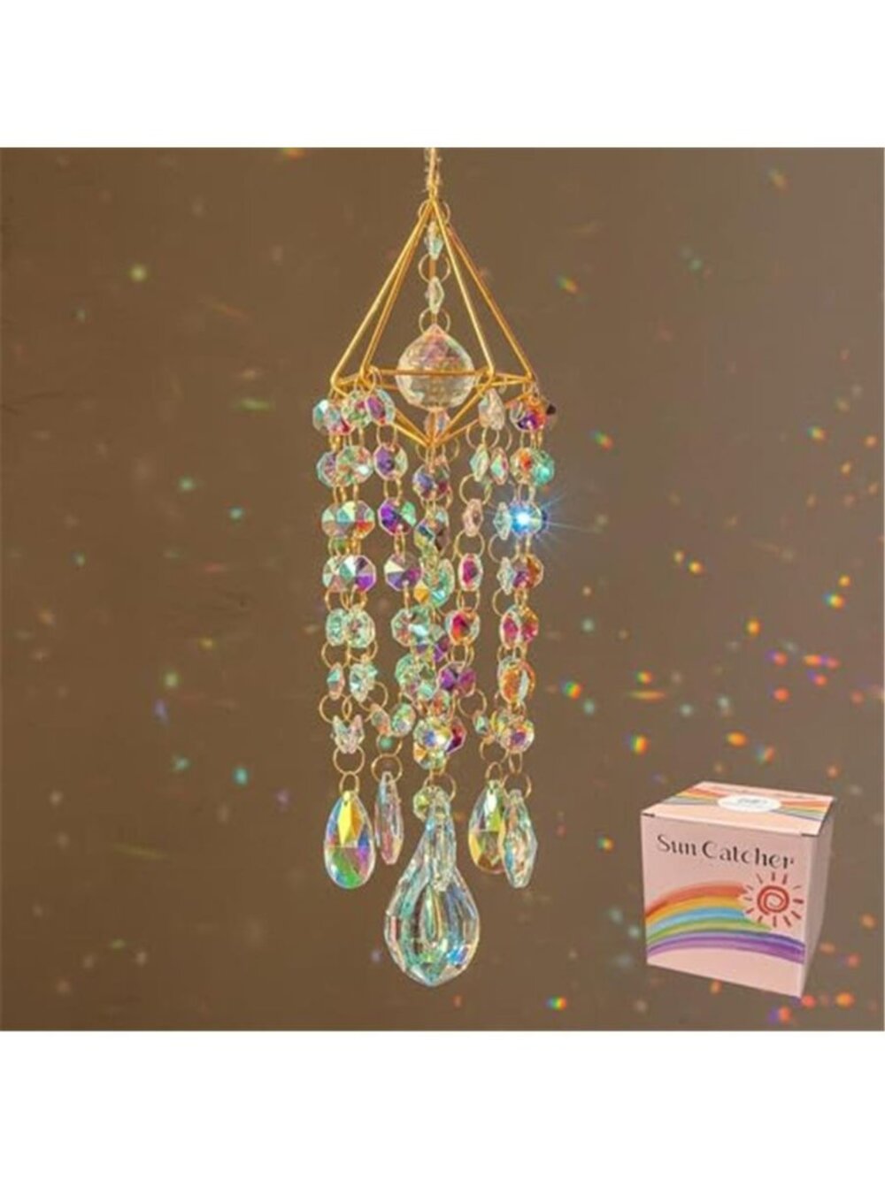 Crystal Suncatchers for Window Hanging Wind Chime Style Garden